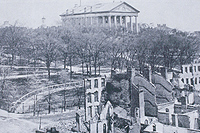 The Capitol narrowly escaped destruction as much of Richmond burned in April of 1865